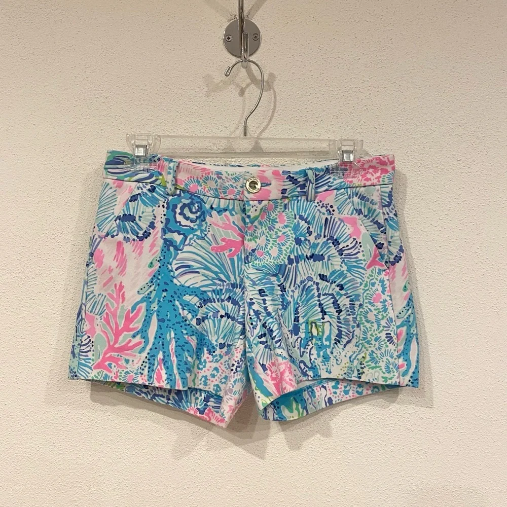 Lilly Pulitzer Knit Callahan Shorts Women's Size 0 Sink or Swim Preppy